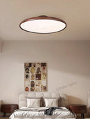 Axyaa Modern Walnut Ceiling Lamp: Creative LED Room Lighting for Eye Protection