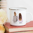 Axyaa Best Friend Cartoon Girls Custom Name Coffee Mug