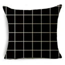 Axyaa Geometric Lines Monochrome Pattern Pillowcase for Stylish Décor