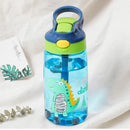 Axyaa Dinosaur Kids Water Bottle Sippy Cup with Straw - Leakproof, Cartoon Design