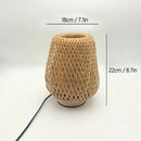 Axyaa Bamboo Woven Bedroom Table Lamp Desk Decoration for Study & Bedside