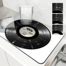 Axyaa Black Drying Mat: Non-Slip Absorbent Kitchen Counter Mat for Tableware