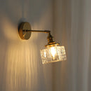 Axyaa Glass LED Mirror Light Copper Modern Wall Sconce for Indoor Lighting