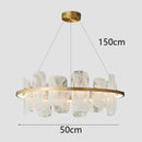 Axyaa Glass Modern Chandelier for Living, Dining & Bedroom - Interior Lighting