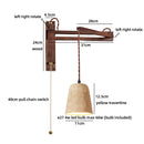 Axyaa Nordic LED Wall Sconce Yellow Travertine Stone Wood Handle Stair Light