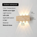 Axyaa Stone LED Wall Lamp, Outdoor Waterproof Sconces Lighting Fixture