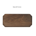 Axyaa Black Walnut Lace Tray for Bread, Fruit, Snacks - Plum Blossom Edge - Tea Tray