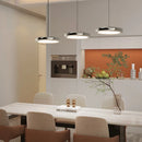 Axyaa Modern Round Black Silver Chandelier for Dining Room & Kitchen