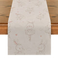 Axyaa Ballet Bunny Table Runner for Festive Dining Decor