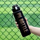 Axyaa Sports Water Bottle with Straw, Large Capacity, Leak-Proof, Portable, Motivational, Outdoor & Travel