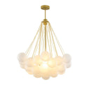Axyaa Frosted Glass Ball Black Gold Chandelier Pendant Lights