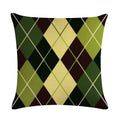 Axyaa Geometric Linen Cushion Cover: 45x45cm Pillowcase for Home Decor