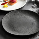 Axyaa Ceramic Shallow Plate for Steak, Dessert, Sushi, Salad, and Snacks