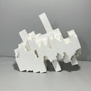 Axyaa Abstract Ceramic Sculpture Square Pipe Flower Arrangement Figurines Home Decor