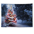 Axyaa Snowy Forest Tapestry Tree Wall Hanging for Home Decor