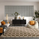 Axyaa Plaid Living Room Rug Nordic Style Large Fluffy Soft Carpet