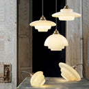 Axyaa Glass Pendant Chandelier, LED E27, Industrial Style for Kitchen Island and Living Room