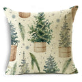 Axyaa Christmas Linen Pillow Cover 45X45CM - Festive Home Decor
