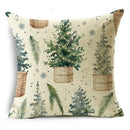 Axyaa Christmas Linen Pillow Cover 45X45CM - Festive Home Decor