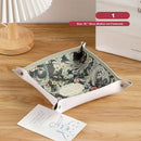 Axyaa PU Leather Desktop Organizer Tray for Home Decor and Storage