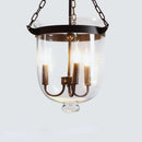 Axyaa Retro Glass Bucket Pendant Light in Black/Rust for Dining Room Foyer, LED E14 ItemType Lighting Fixture