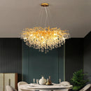 Axyaa Luxury Crystal Pendant Chandelier for Living Room Dining Bedroom