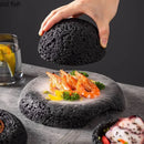 Axyaa Meteorite Texture Dining Plate Set for Sushi, BBQ, Japanese Cuisine & Desserts