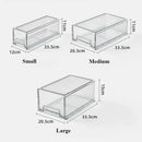 Axyaa Acrylic Makeup Storage Organizer with Transparent Drawers and Dustproof Cover