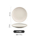 Axyaa Classic White Ceramic Dinnerware Set with Bowls, Plates, and Steak Dishes