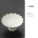 Axyaa White Ceramic Lace Fruit Plate Set
