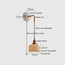 Axyaa Ceramic LED Wall Sconce with Adjustable Copper Arm - New Style