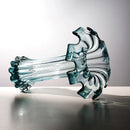 Axyaa Light Luxury Large Flower Arrangement in Light Blue Glass Vase