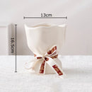 Axyaa Flower Bud Ceramic Vase Set - Aesthetic Room Decor & Table Centerpiece