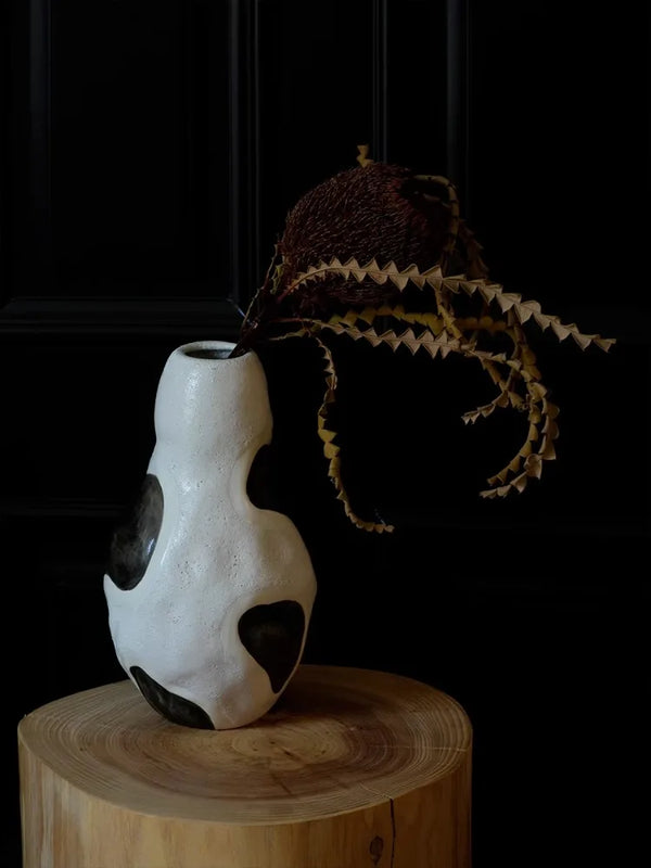 Axya Wabi-Sabi Ceramic Vase for Living Room Decor and Flower Arrangement