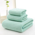 Axyaa Pineapple Grid Coral Fleece Towel Set