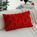 Axyaa Christmas Tree Plush Sequin Throw Pillow Cover