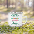 Enamel French Printed Coffee Cup with Handle - Best Thanks Gift for Atsem by Axyaa