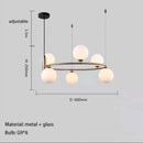 Axyaa Glass Ball Pendant Ring Light for Home Decor