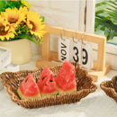 Axyaa Retro Woven Rattan Fruit Plate Handheld Storage Tray Creative Candy Packaging