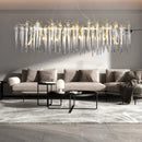 Axyaa Modern Crystal Chandelier Lighting for Dining & Living Room Decor
