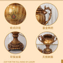 Axyaa Resin Relief Decor Jar: European Style, Retro Storage Vase & Handicraft for Home Decor