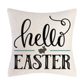 Axyaa Easter Bunny Eggs Pillow Cover - Home Decorative Throw Pillow Case
