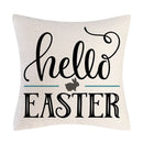 Axyaa Easter Bunny Eggs Pillow Cover - Home Decorative Throw Pillow Case