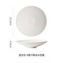 Axyaa Matte Black Western Food Plate Pasta Noodles Bowl Shallow Dish Set