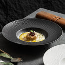 Axyaa Quicksand Stone Ceramic Pasta Plate Set - Western Food & Salad Tableware