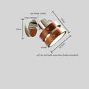 Axyaa LED Vintage Wall Light for Bedroom Sofa Stair Bathroom Mirror Loft Iron Wood Lamp