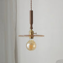 Axyaa Copper Glass LED Pendant Lamp for Dining Room and Bedroom