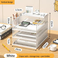 Axyaa 4-Tier Stackable Letter Tray & Pen Holder for Office Desk Organization