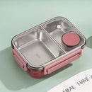 Axyaa Stainless Steel Bento Box: Divided Leakproof Lunch Container for Food Storage