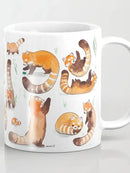 Axyaa Red Panda Lover 11oz Ceramic Coffee Mug - Cute & Cozy Gift for Friends